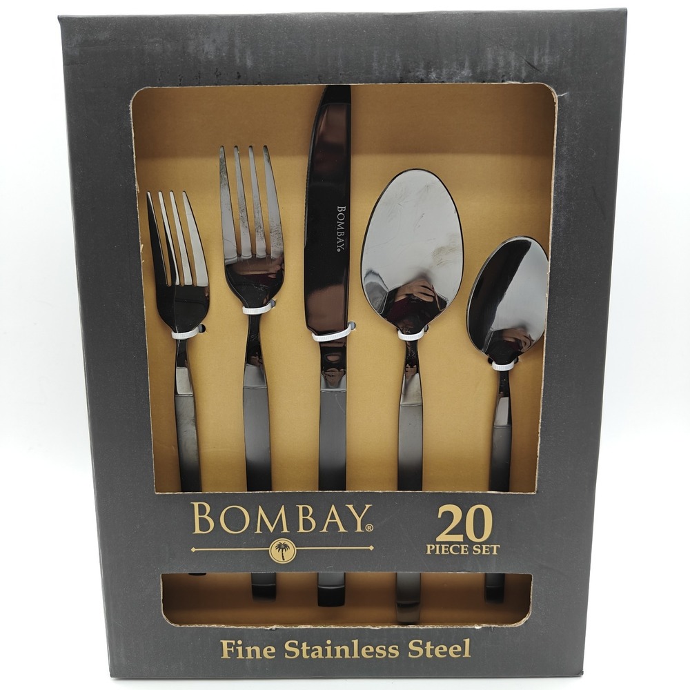 Bombay Ambrosia 20 Piece Stainless Steel Flatware Set Service for 4 NEW